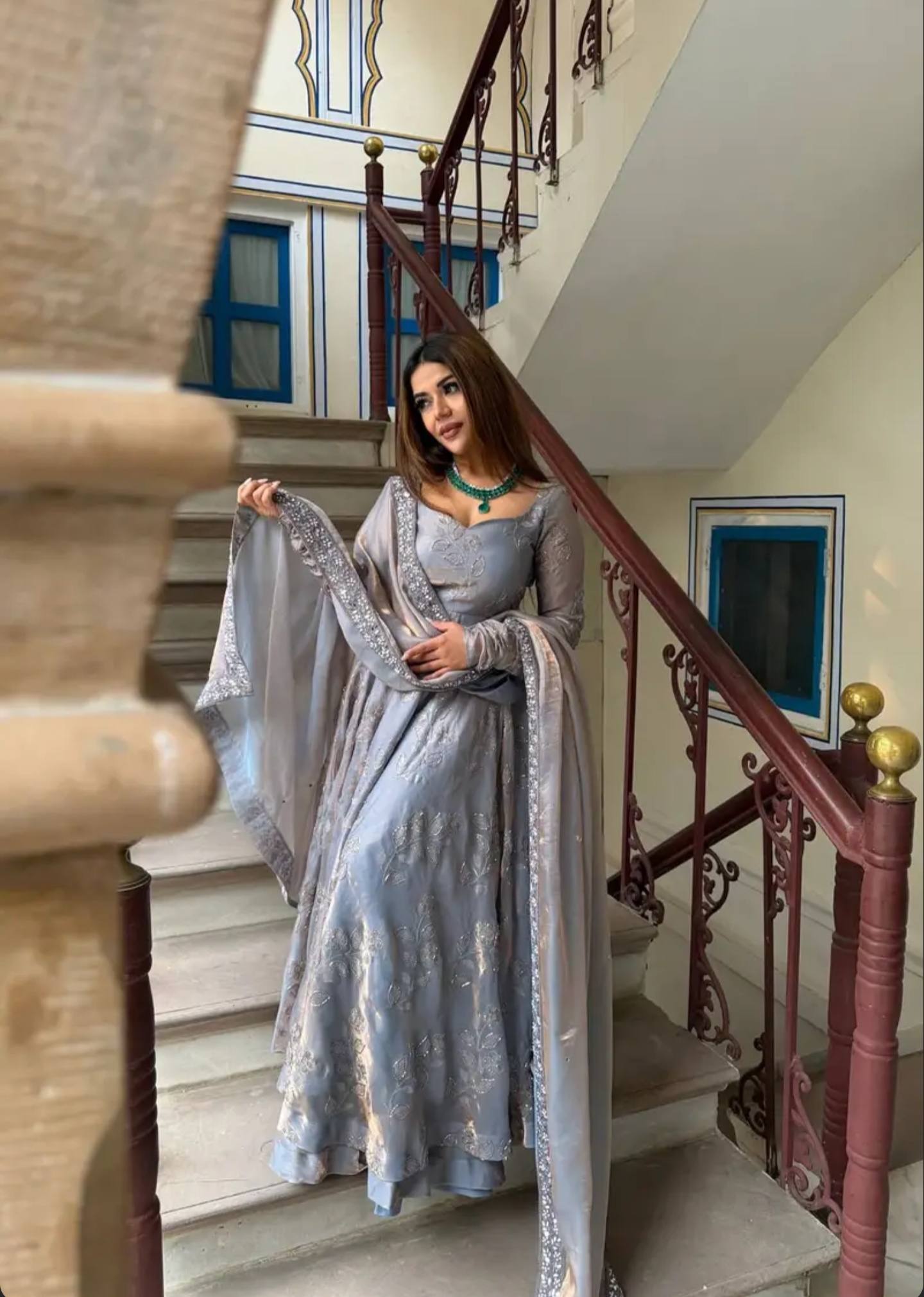 The Cinematic Platinum Silk Silhouette